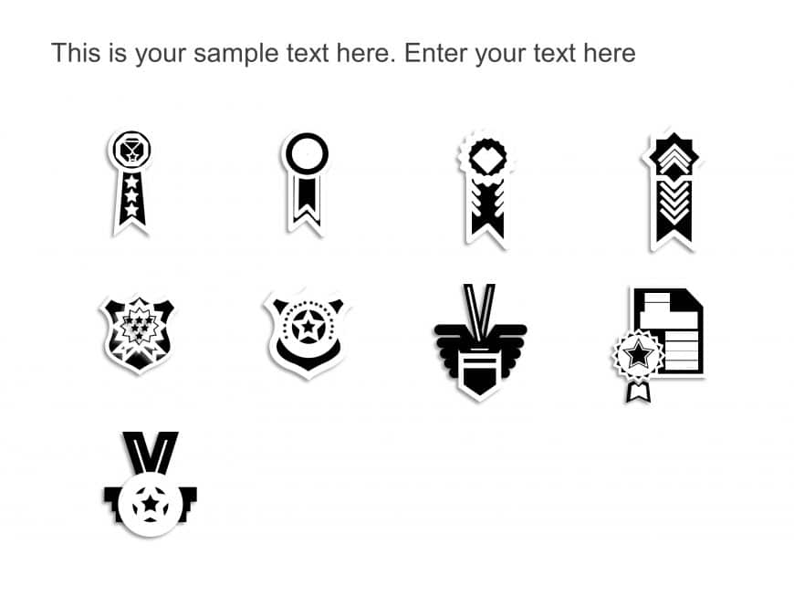 Achievements Icons List PowerPoint Template