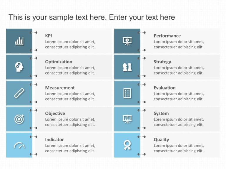 KPI List PowerPoint Template & Google Slides Theme