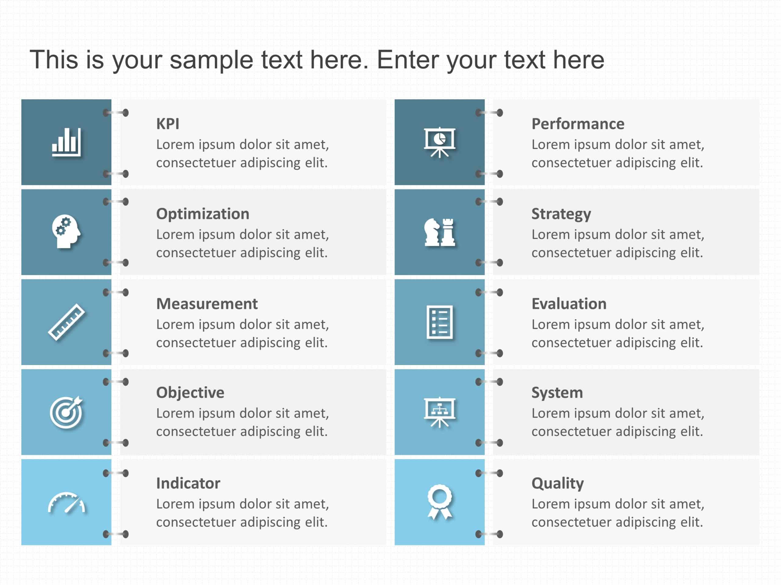 KPI List PowerPoint Template & Google Slides Theme