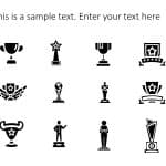 Trophy Achievements Icons PowerPoint Template & Google Slides Theme