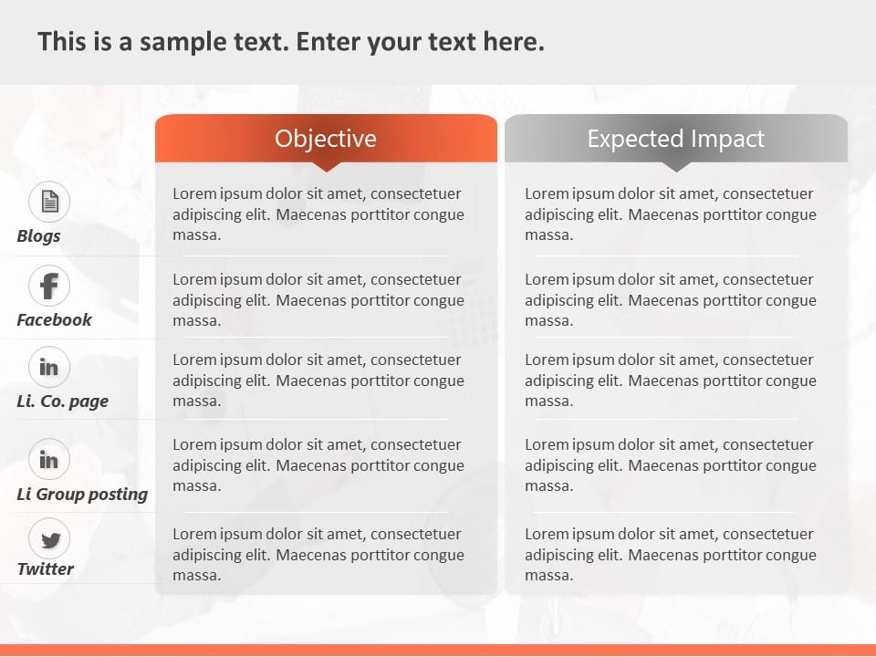 Business Objectives List PowerPoint Template