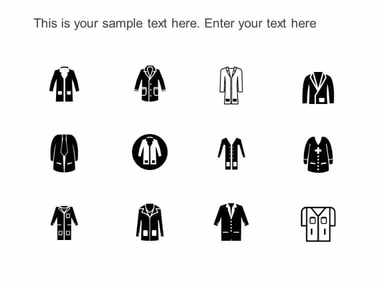 Science Lab Coats Icons PowerPoint Template & Google Slides Theme