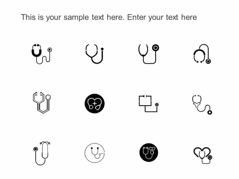 Stethoscope Icons PowerPoint Template