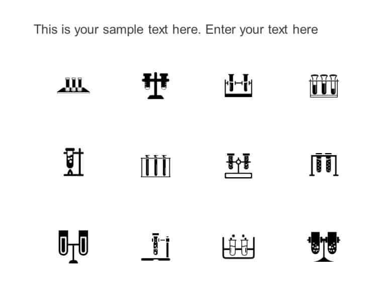 Test Tube Rack Icons PowerPoint Template & Google Slides Theme