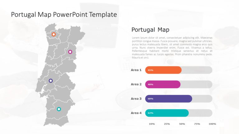 Portugal Map PowerPoint Template 01 & Google Slides Theme