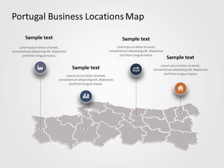 Portugal Map PowerPoint Template 02