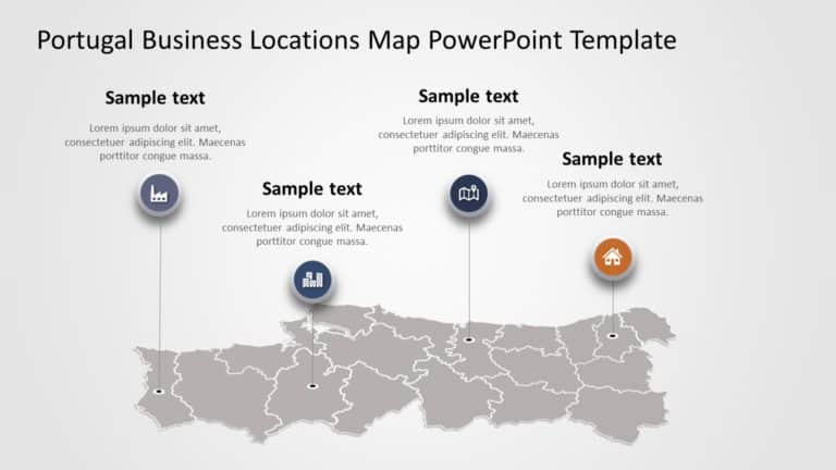 Portugal Map PowerPoint Template 02 & Google Slides Theme