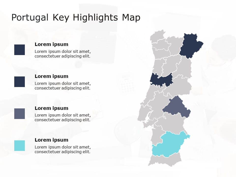 Portugal Map PowerPoint Template 03