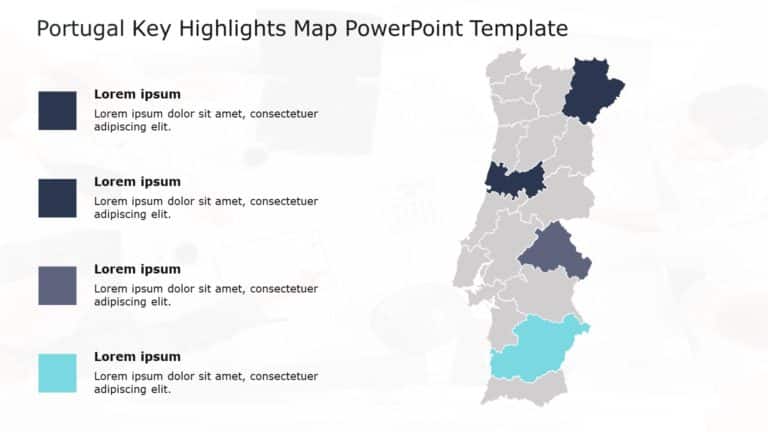 Portugal Map PowerPoint Template 03 & Google Slides Theme