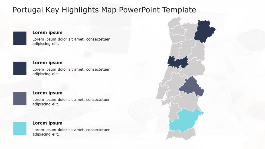 Portugal Map PowerPoint Template 03