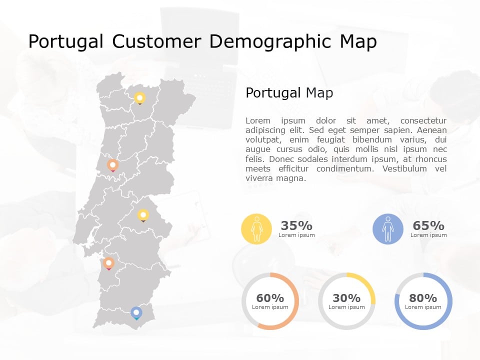 Portugal Map PowerPoint Template 04