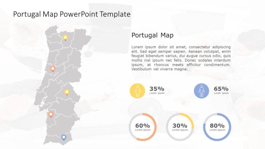 Portugal Map PowerPoint Template 04