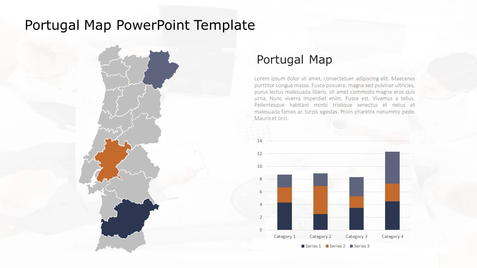 Portugal Map PowerPoint Template 07 & Google Slides Theme