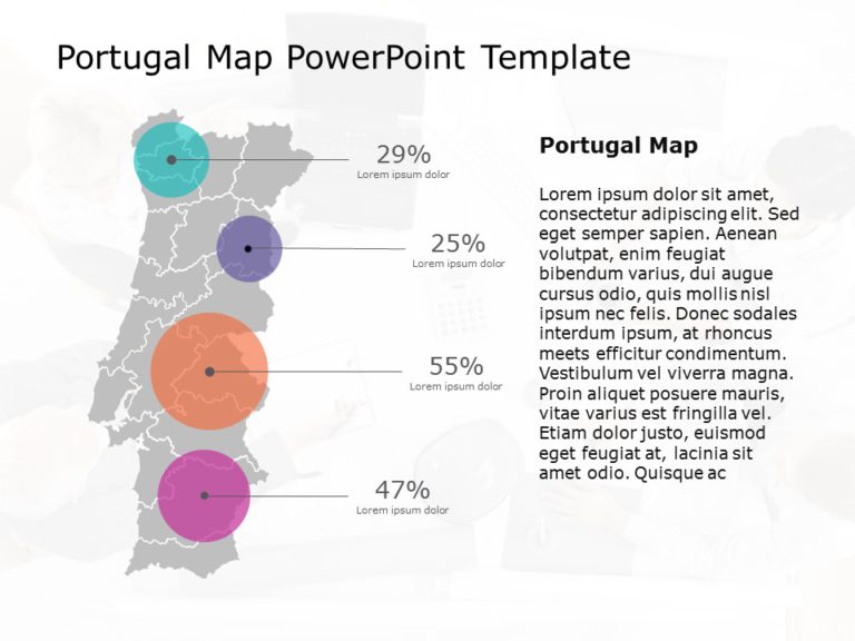 Portugal Map PowerPoint Template 08
