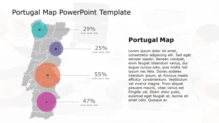 Portugal Map PowerPoint Template 08 & Google Slides Theme