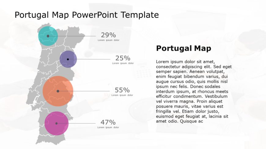 Portugal Map PowerPoint Template 08