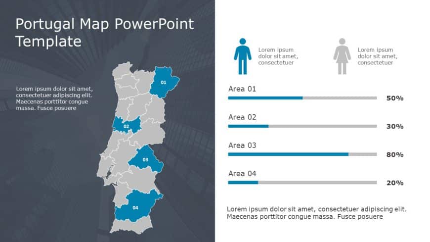 Portugal Map PowerPoint Template 09