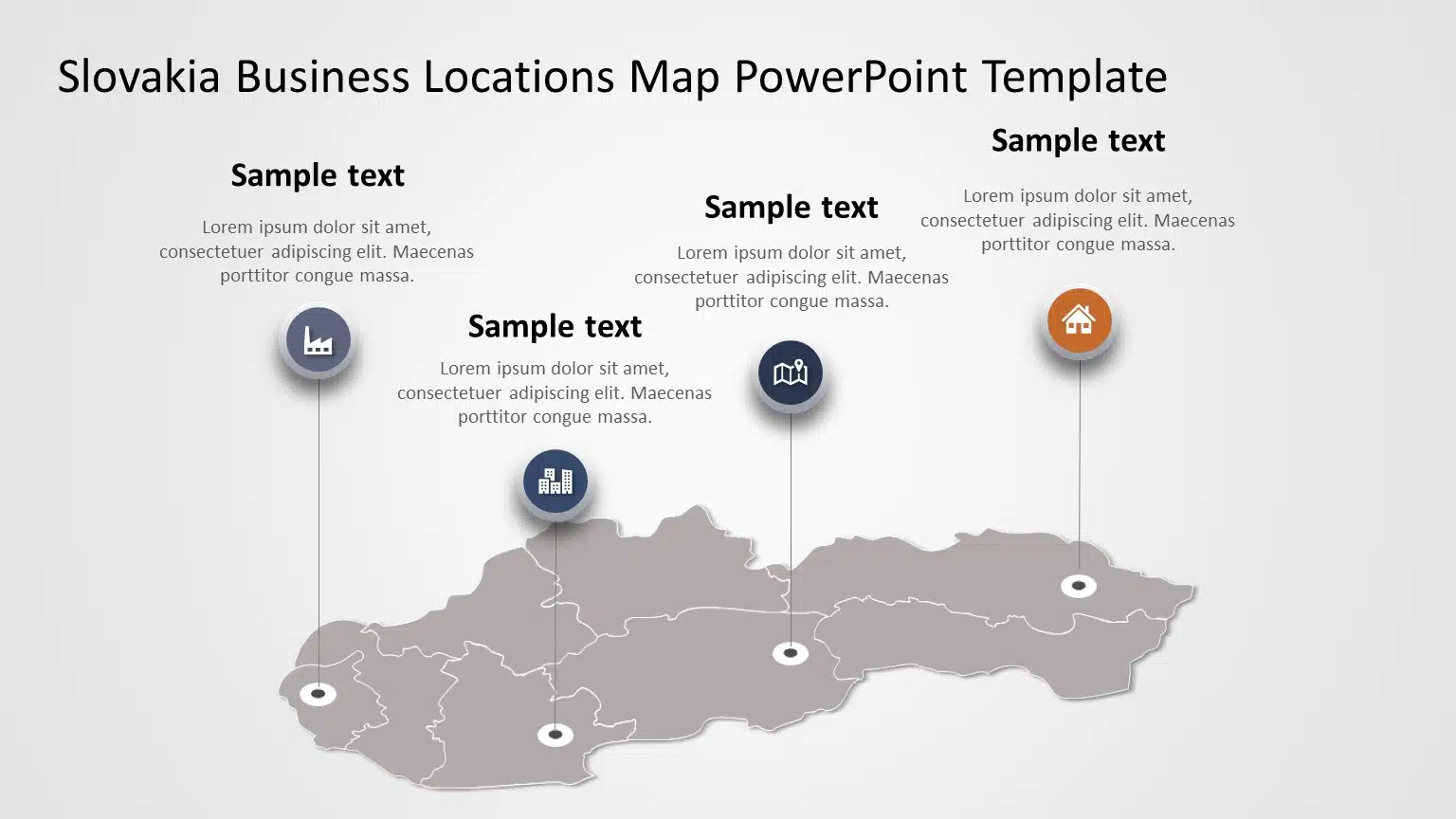 Slovakia Map PowerPoint Template 02 & Google Slides Theme