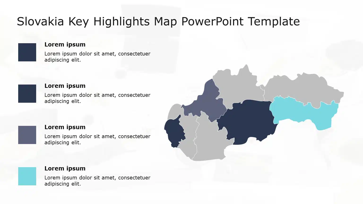 Slovakia Map PowerPoint Template 03 & Google Slides Theme