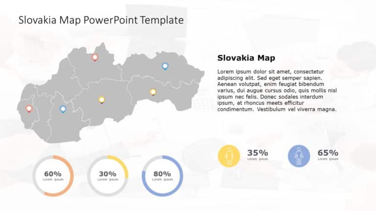 Slovakia Map PowerPoint Template 04 & Google Slides Theme