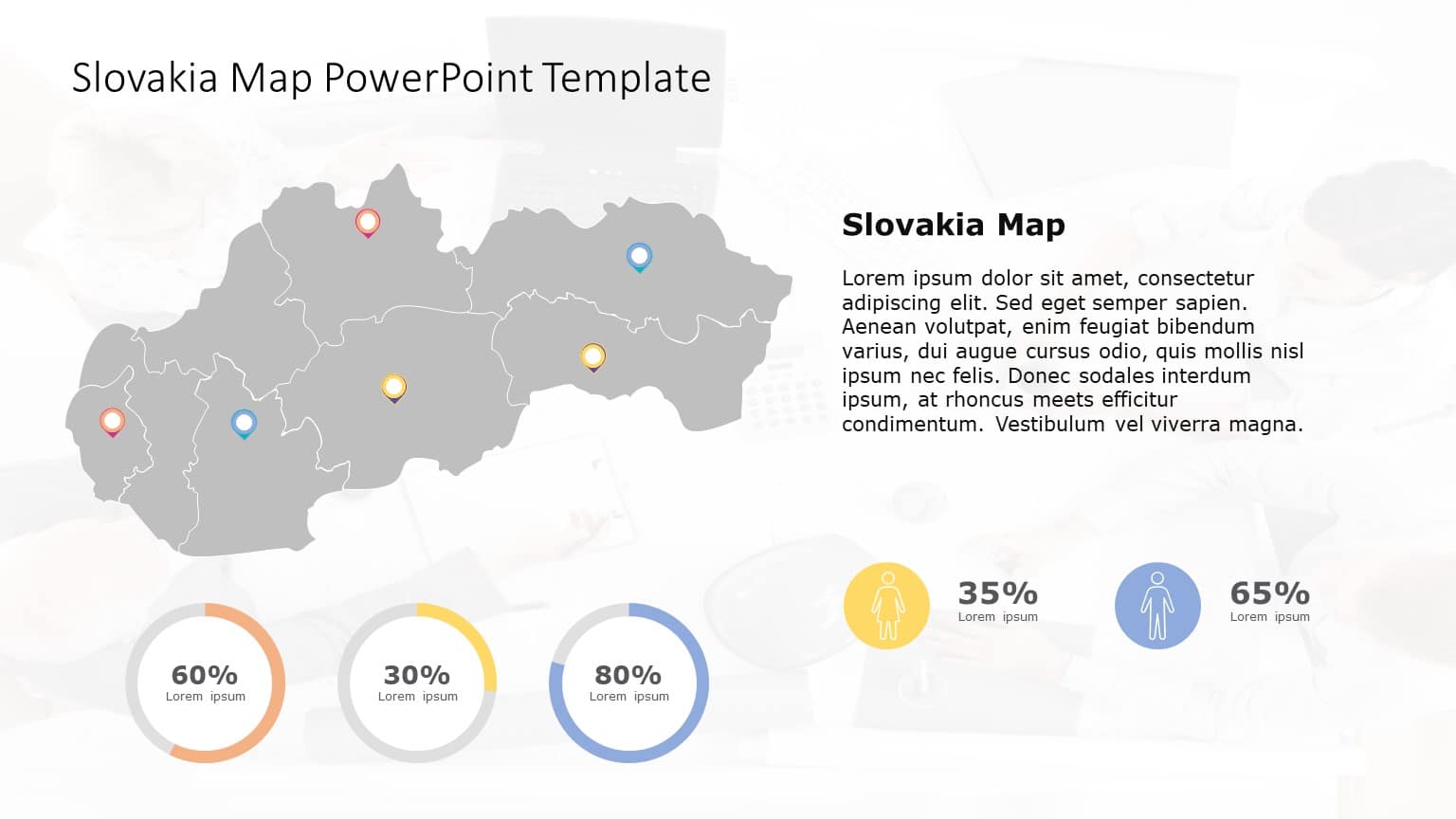 Slovakia Map PowerPoint Template 04 & Google Slides Theme
