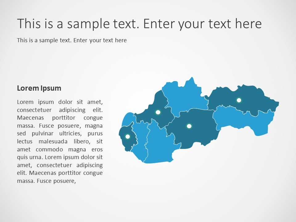 Slovakia Map PowerPoint Template 06 & Google Slides Theme