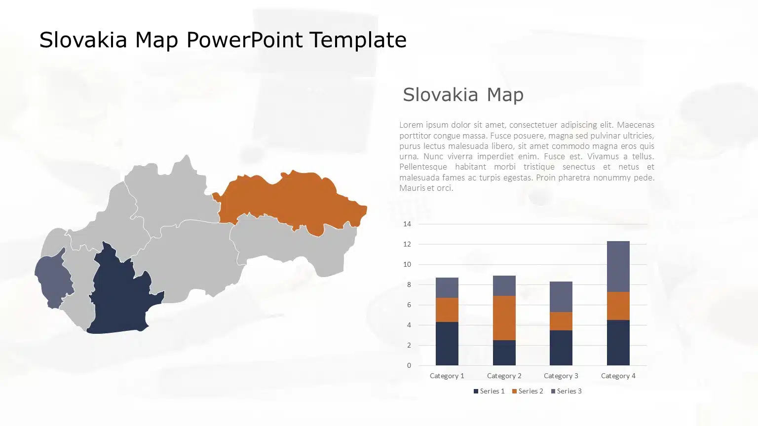 Slovakia Map PowerPoint Template 07 & Google Slides Theme