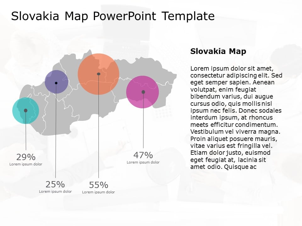 Slovakia Map PowerPoint Template 08 & Google Slides Theme