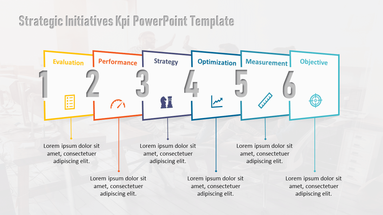 Strategic Initiatives KPI PowerPoint Template & Google Slides Theme