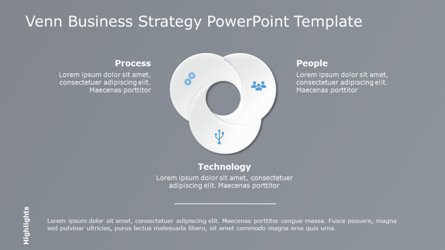 Venn Business Strategy 02 PowerPoint Template