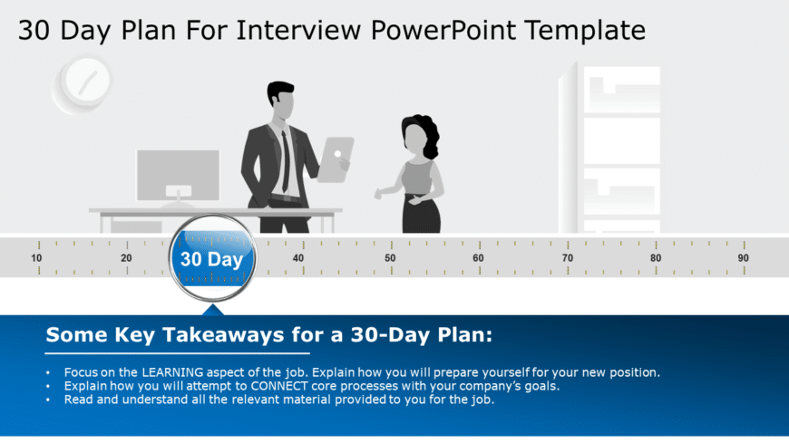 30 60 90 day plan for interview 02 PowerPoint Template