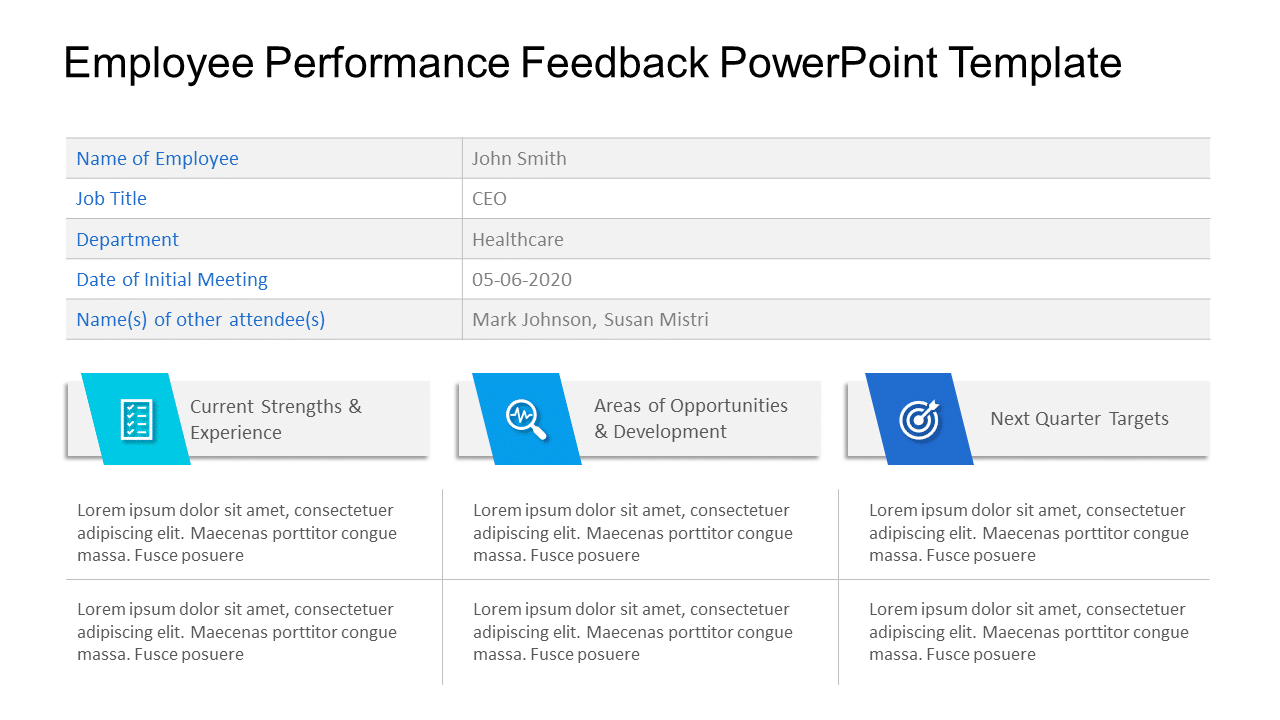 Employee Performance Feedback PowerPoint Template & Google Slides Theme