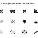 Adhesive Bandage Medical Icons PowerPoint Template & Google Slides Theme