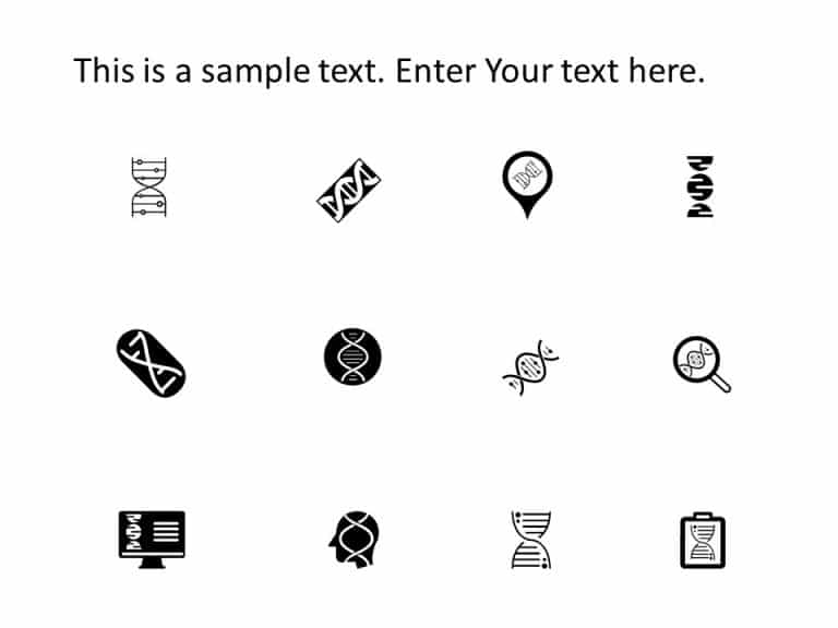 DNA Helix Medical Icons PowerPoint Template & Google Slides Theme