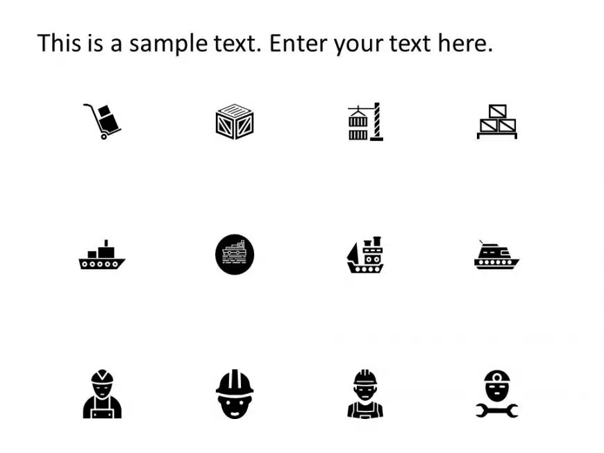 Logistics Supply Chain Icons 3 PowerPoint Template