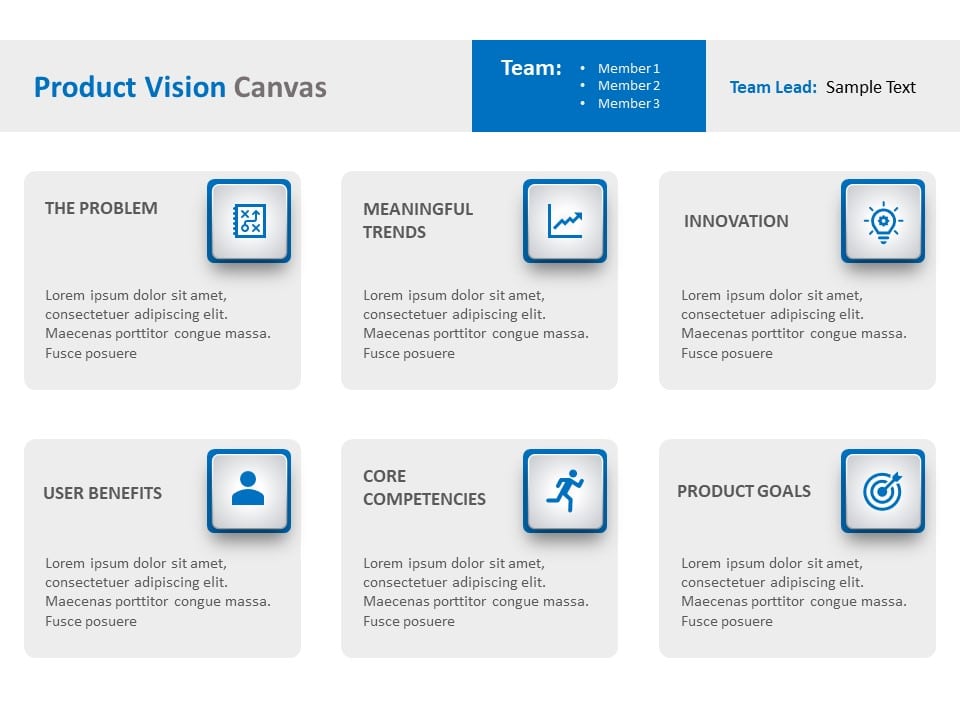 Product Vision Canvas PPT PowerPoint Template