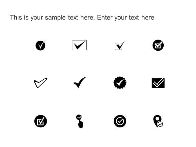 Checkmark Icons PowerPoint Template & Google Slides Theme