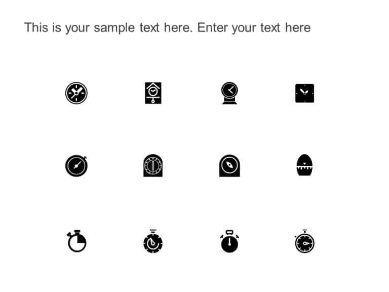 Clock & Timer Icons PowerPoint Template & Google Slides Theme