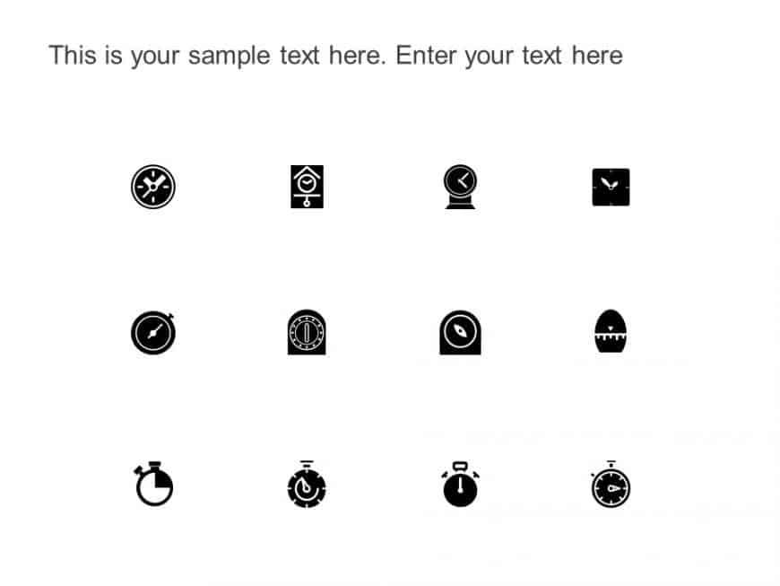 Clock & Timer Icons PowerPoint Template