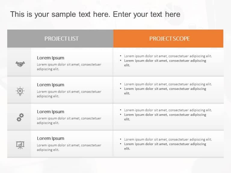Project List PowerPoint Template & Google Slides Theme