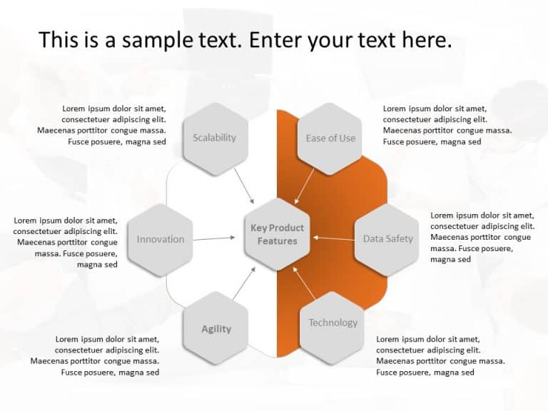 Product Features Hexagon PowerPoint Template