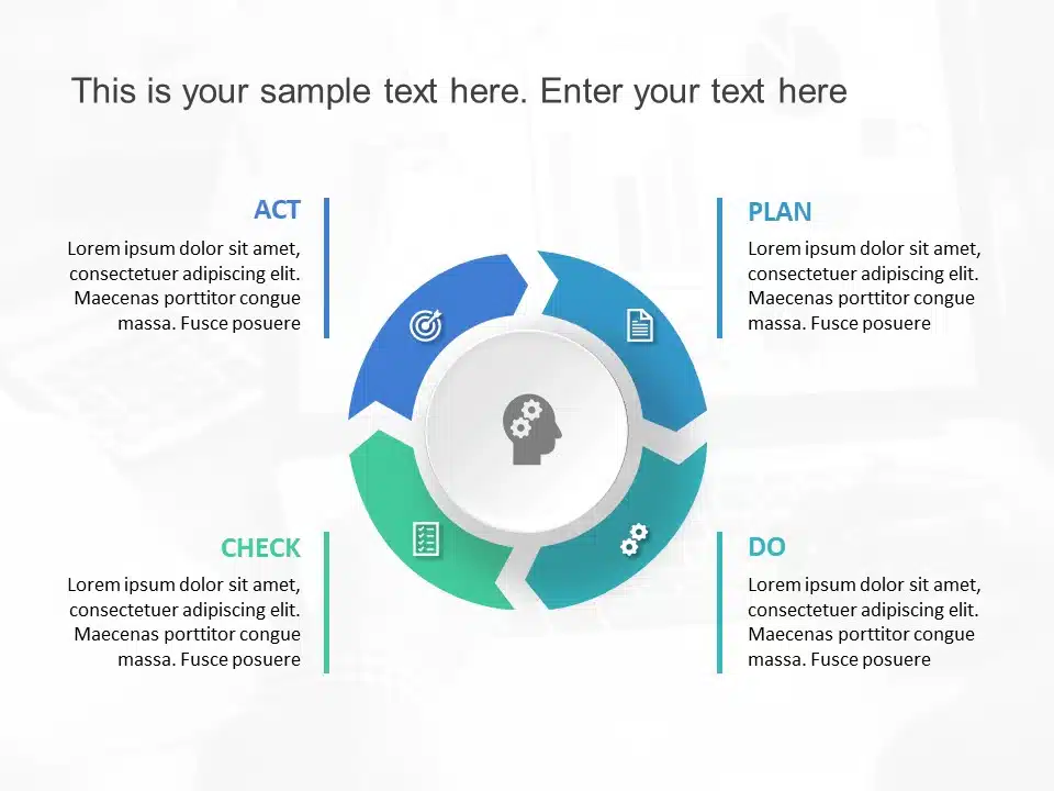 Plan Do Check Act PDCA PowerPoint Template & Google Slides Theme