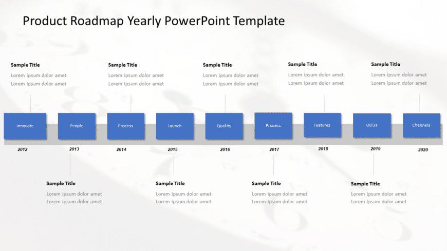 Product Roadmap Yearly PowerPoint Template