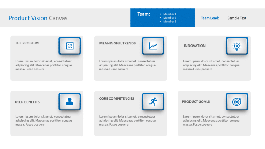 Product Vision Canvas PPT PowerPoint Template