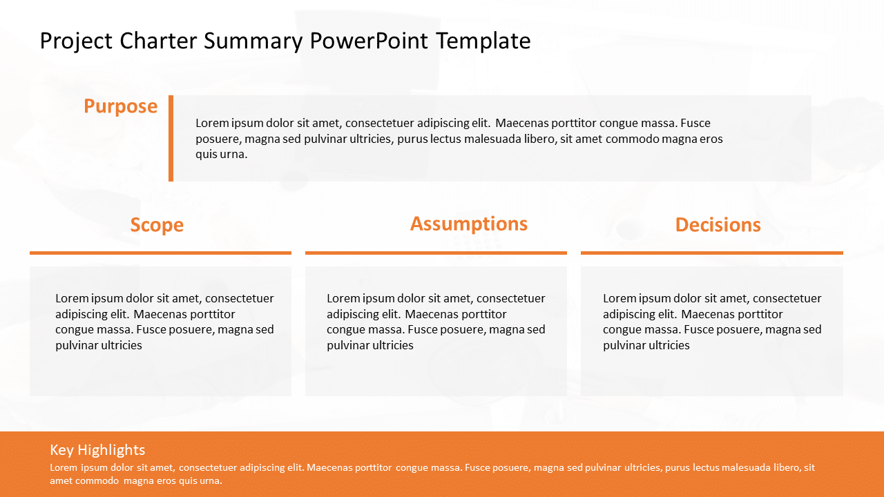 Project Charter Summary PowerPoint Template & Google Slides Theme