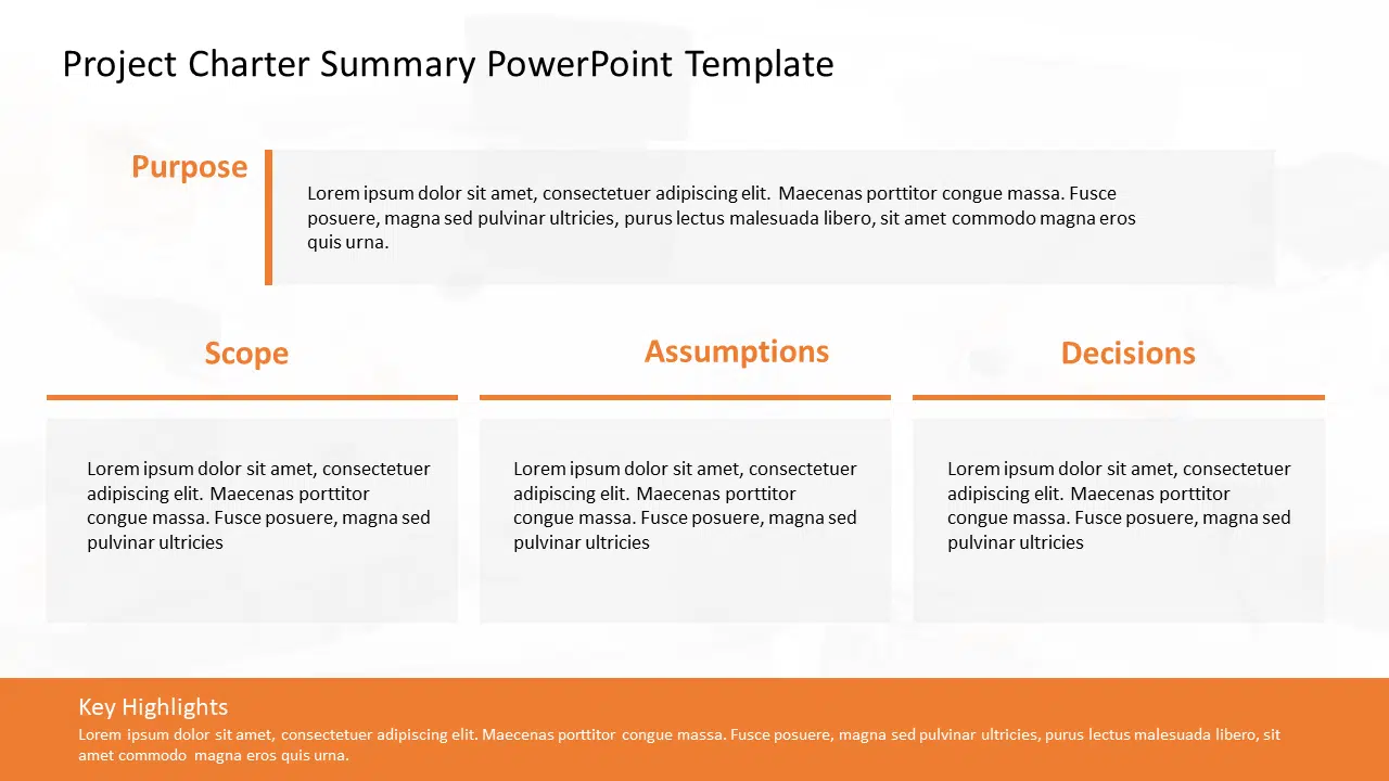 Project Charter Summary PowerPoint Template & Google Slides Theme