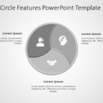 Three Step Circle Features PowerPoint Template & Google Slides Theme