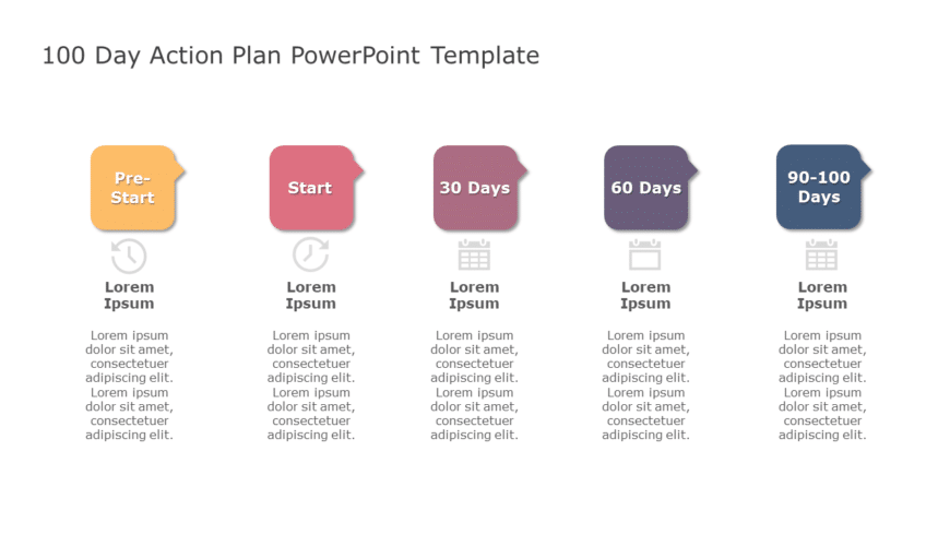 100 Day Action Plan PowerPoint Template
