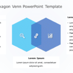 2 Circle Hexagon Venn PowerPoint Template & Google Slides Theme