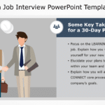 30 60 90 day plan job interview PowerPoint Template & Google Slides Theme